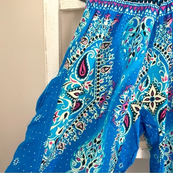 blue patterned harem pants - Picture 3 of 5